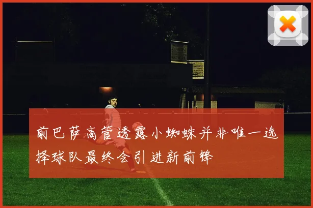 前巴萨高管透露小蜘蛛并非唯一选择球队最终会引进新前锋